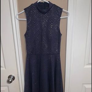 Navy & Silver Dress